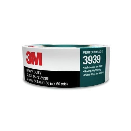 3M Heavy Duty Duct Tape 3939 Silver, 48 mmx54.8 m 9.0 mil 7000028933